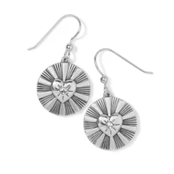 Celeste Heart French Wire Earrings