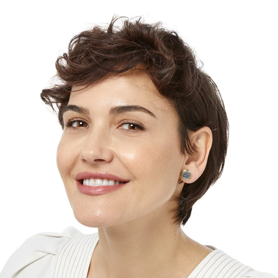 Ferrara Two Tone Post Earrings - Image 3