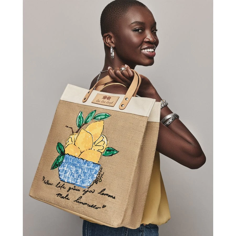 Main Squeeze Burlap Tote - Image 5