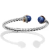Neptune's Rings Brazil Blue Quartz Open Hinged Bangle