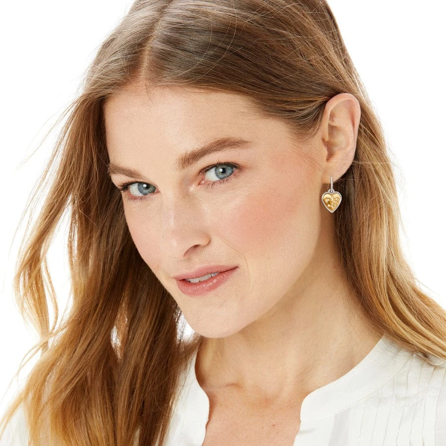 One Heart French Wire Earrings - Image 3