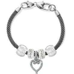 Open Heart Charm Bracelet