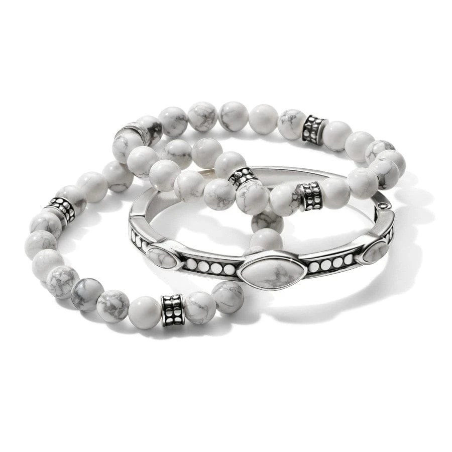 Pebble Dot Dream Howlite Hinged Bangle - Image 3