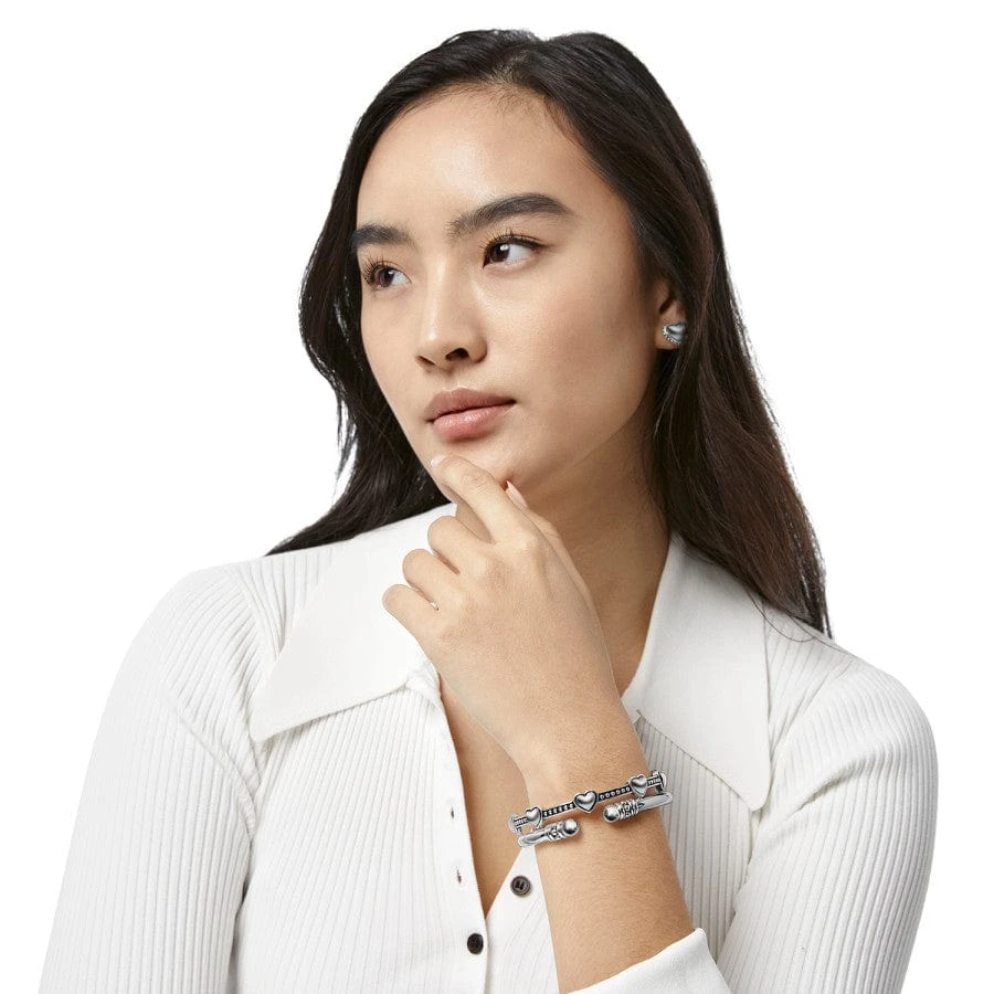 Pretty Tough Bold Petite Heart Bangle - Image 5