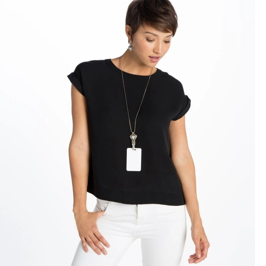 Reno Heart Badge Clip Necklace - Image 4