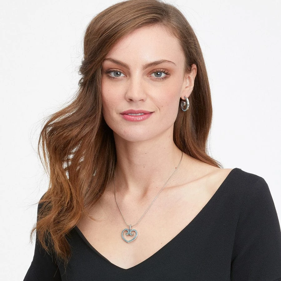 Sea Of Love Crystal Hoop Earrings - Image 3