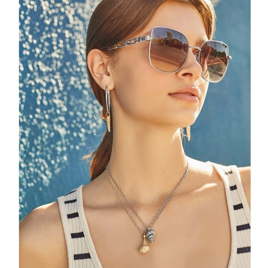 Shells Charm Hoop Earrings - Image 2